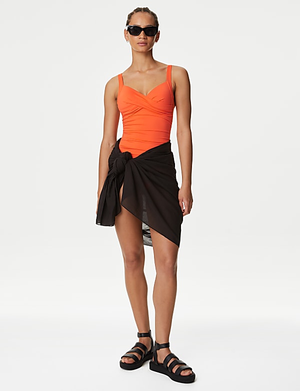 360 Tummy Control Padded Ruched Plunge Swimsuit