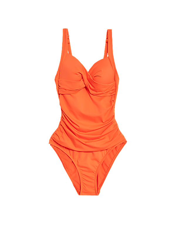 360 Tummy Control Padded Ruched Plunge Swimsuit