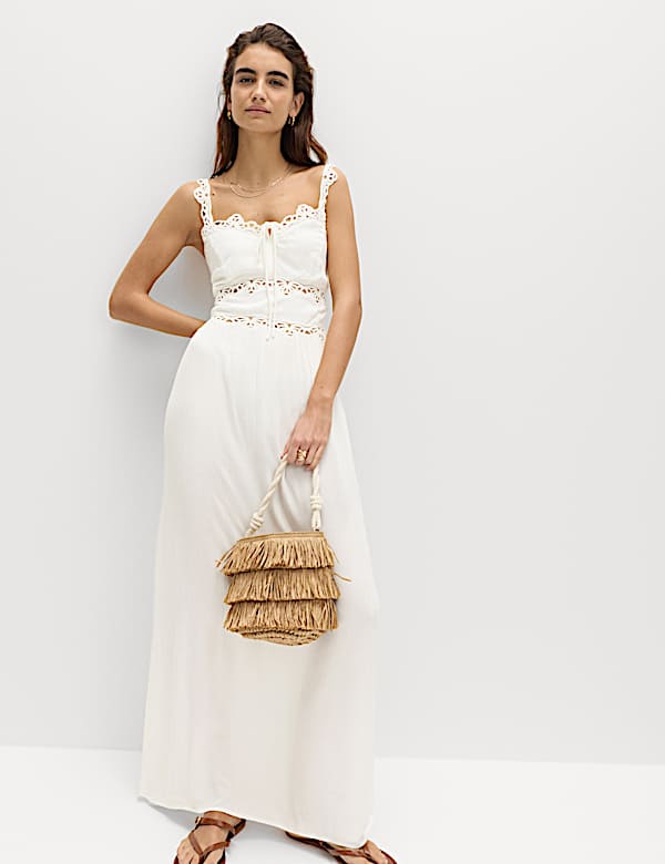 Vestido para la playa maxi con lazo delantero - US