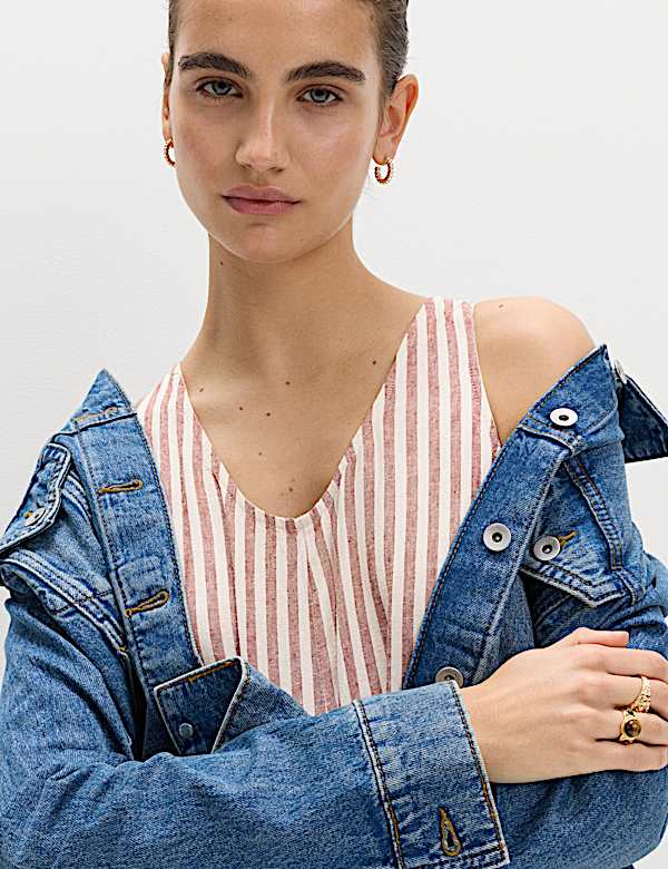 Szeroki kombinezon z przewagą lnu - PL