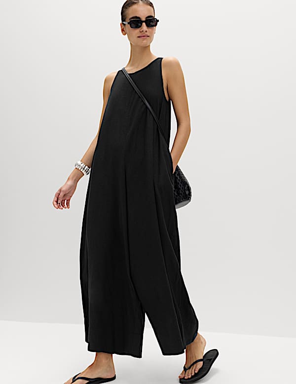 Linen Rich Volume Jumpsuit - SE