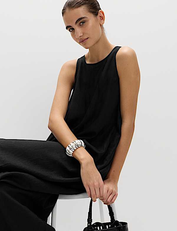 Linen Rich Volume Jumpsuit - SE