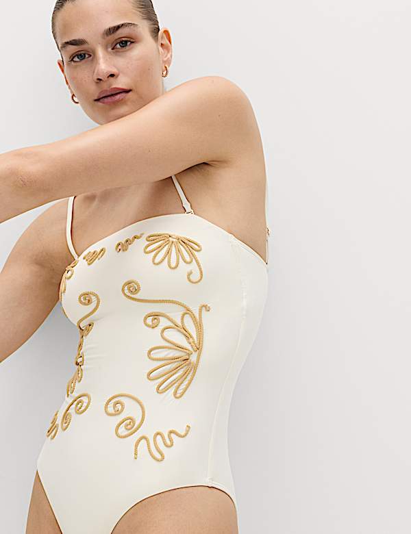 Cornelli Padded Bandeau Swimsuit