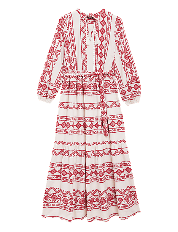 Cotton Rich Jacquard Maxi Beach Dress