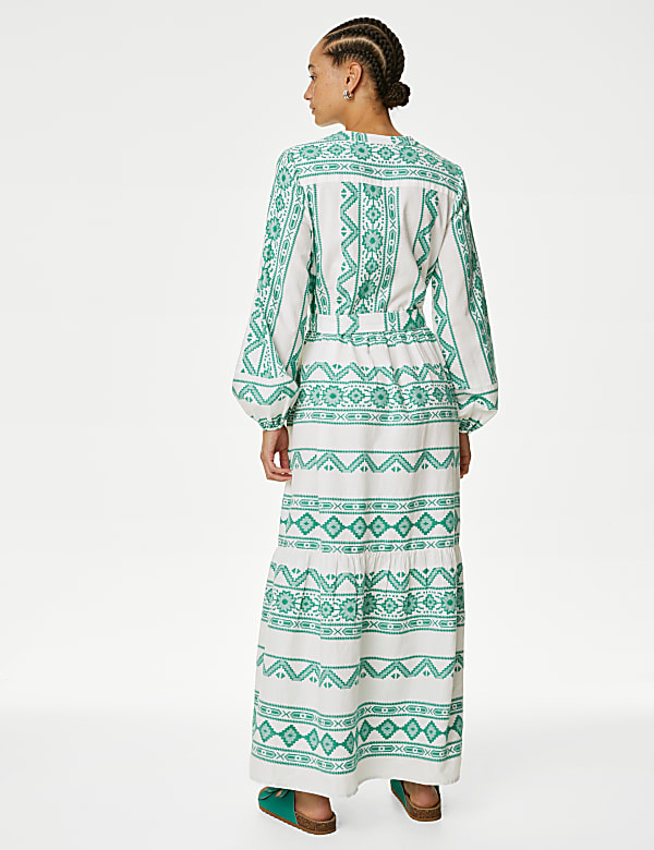 Cotton Rich Jacquard Maxi Beach Dress