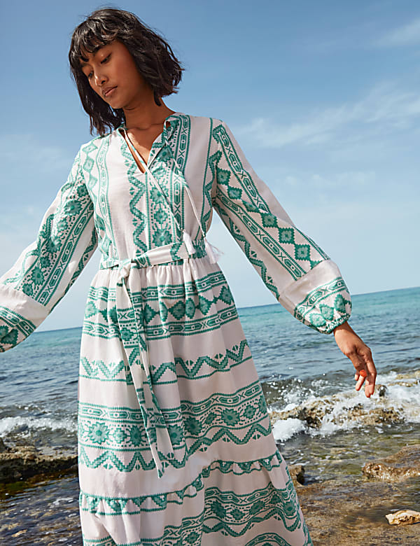 Cotton beach maxi dress discount