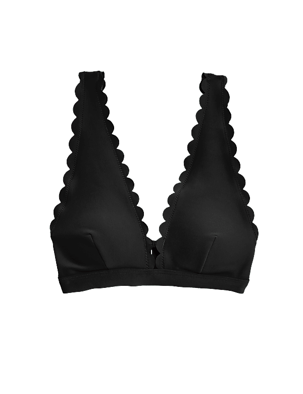 Ruffle padded plunge bikini set store