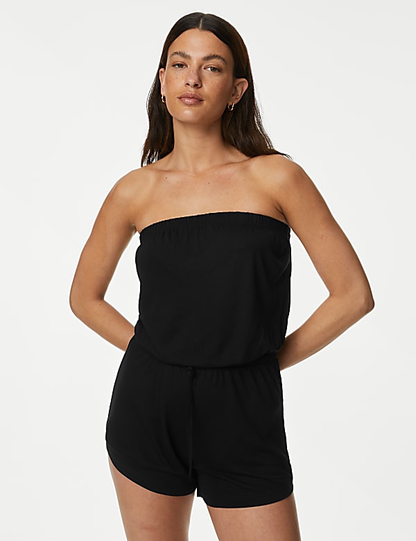 Jersey Drawstring Sleeveless Playsuit