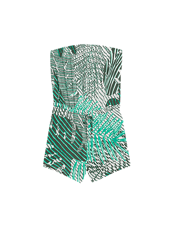 Jersey Printed Drawstring Playsuit