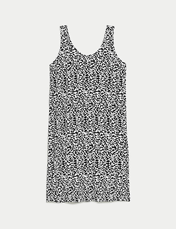 Jersey Printed Knee Length Slip Dress - CY