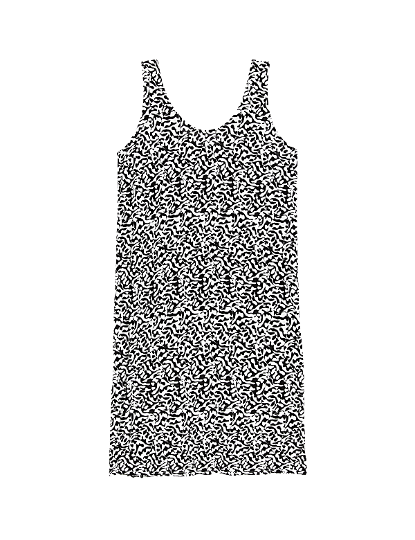 Jersey Printed Knee Length Slip Dress