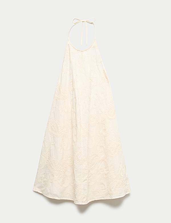 Paisley Embroidered Mini Beach Dress - AU