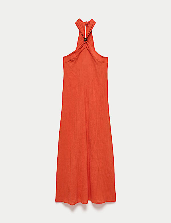 Halter Neck Bead Detail Maxi Beach Dress - KG