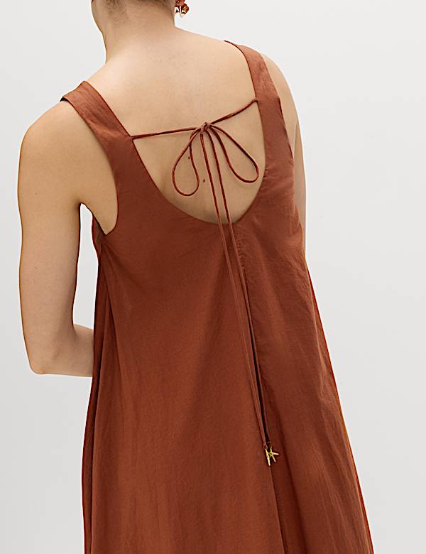 Pure Cotton Maxi Volume Beach Dress - HU