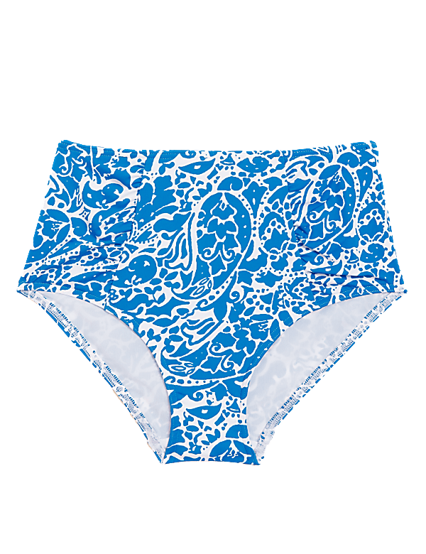 Tummy Control Printed Bikini Bottoms