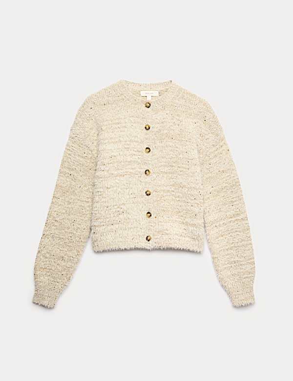 Textured Cardigan with Wool - FR