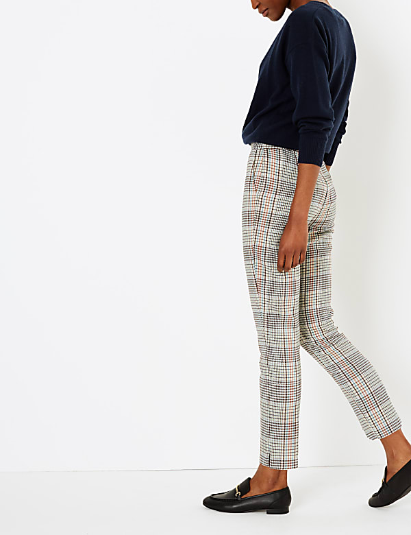 Checked Slim Trousers