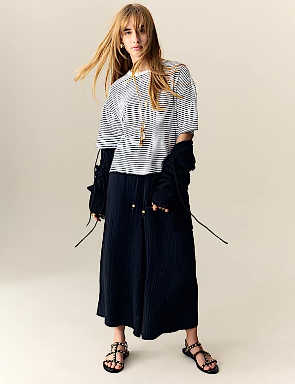 Pure Cotton Striped T-Shirt - GR