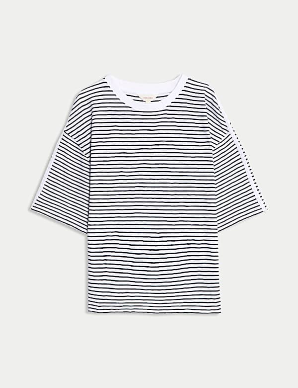 Pure Cotton Striped T-Shirt - GR