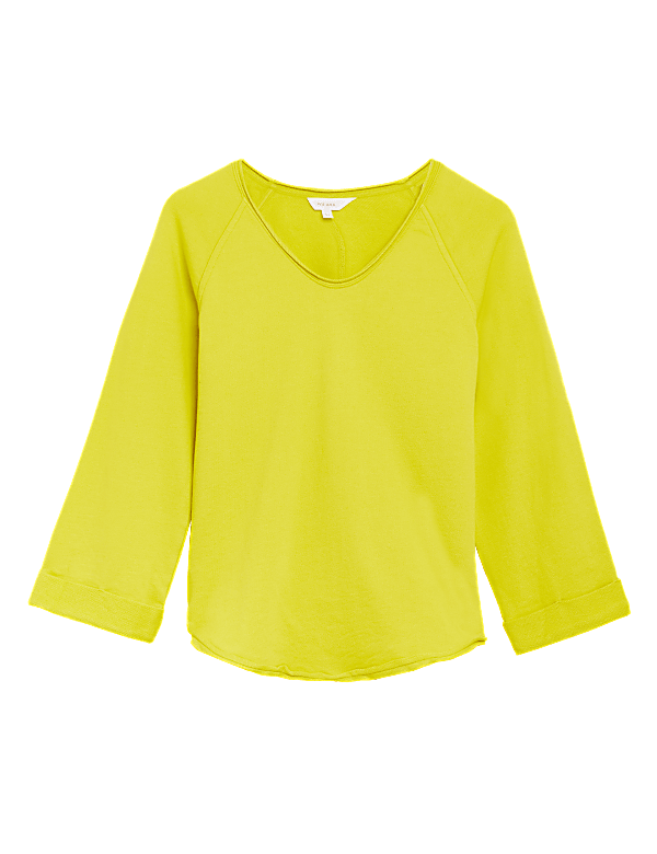 Pure Cotton V-Neck Sweatshirt