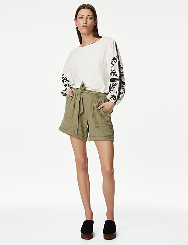 Pure Cotton Embroidered Top