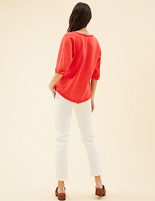 Pure Cotton Scoop Neck Sweatshirt