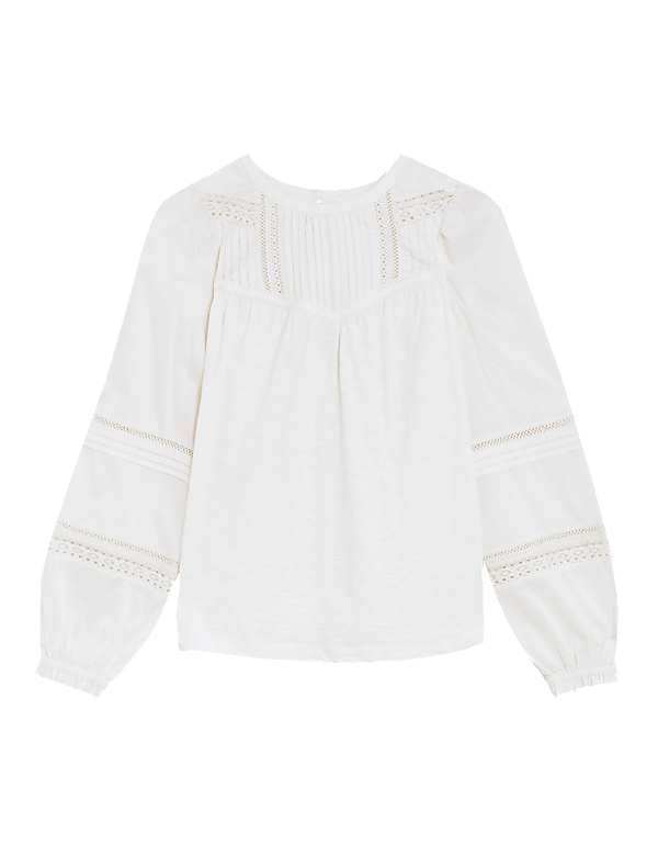 Jersey Round Neck Long Sleeve Top