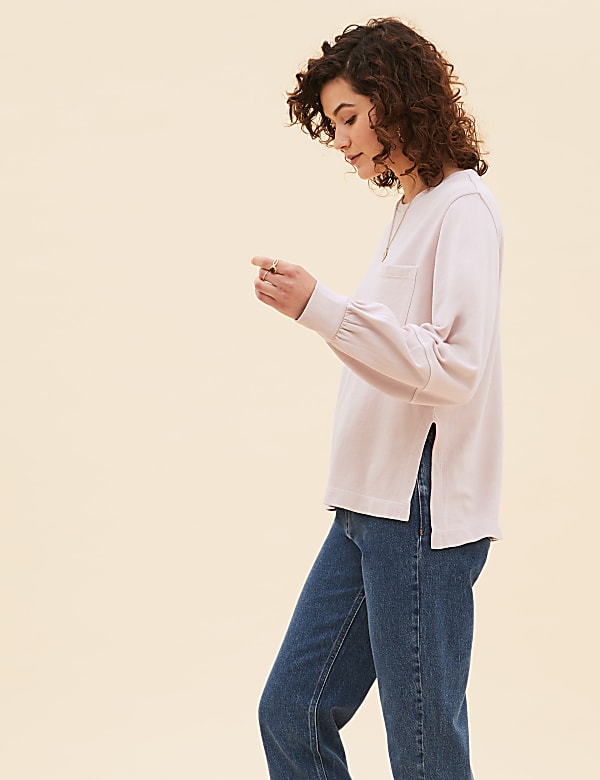 Cotton Rich Crew Neck Sweatshirt