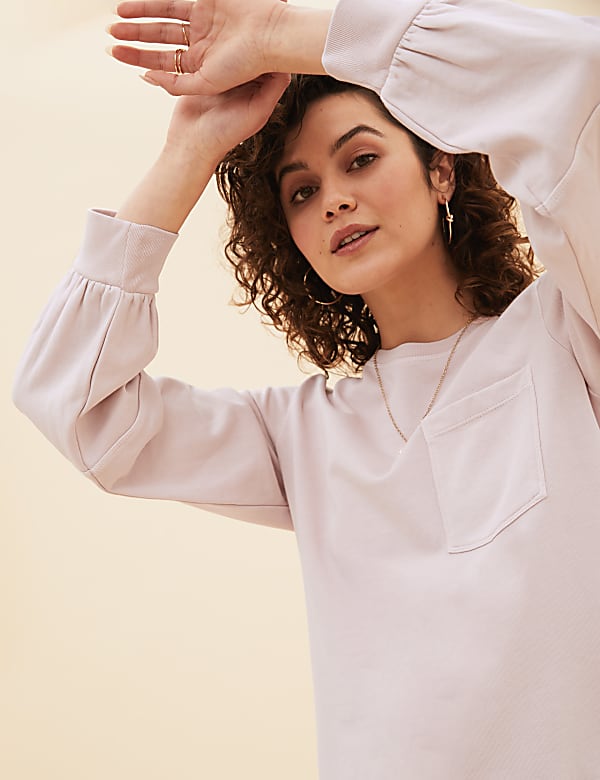Cotton Rich Crew Neck Sweatshirt