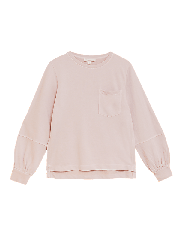 Cotton Rich Crew Neck Sweatshirt