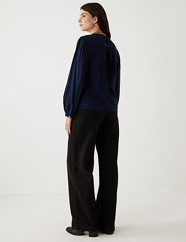 Pure Cotton Floral Long Sleeve Top