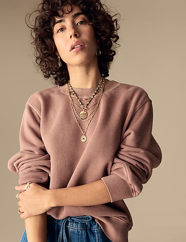 Cotton Rich Oversized Sweatshirt - HR