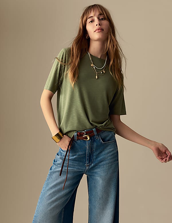 Modal Rich Oversized T-Shirt - AT