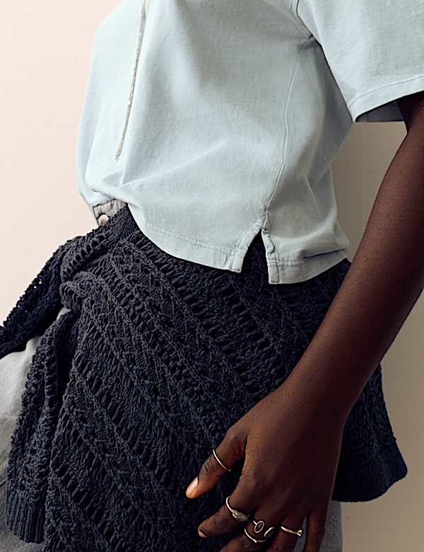 Pure Cotton Short Sleeve Boxy T-Shirt