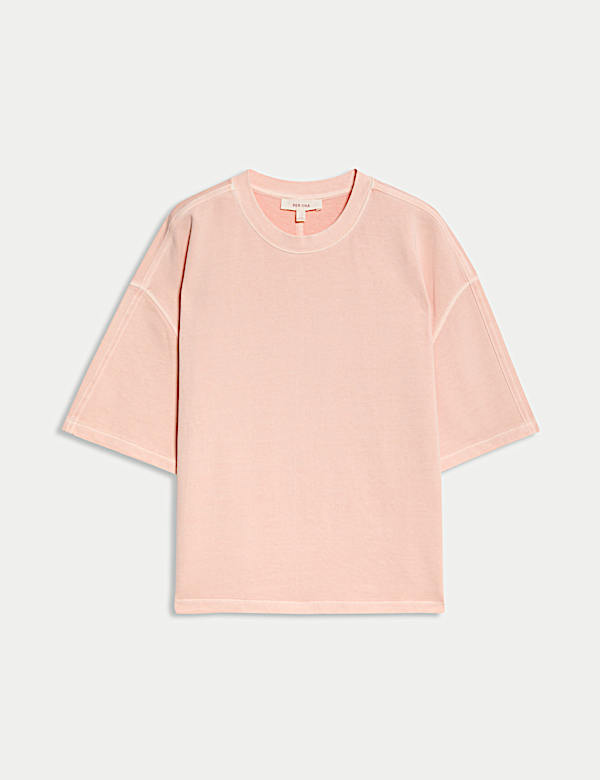 Pure Cotton Crew Neck Boxy Sweatshirt - FI