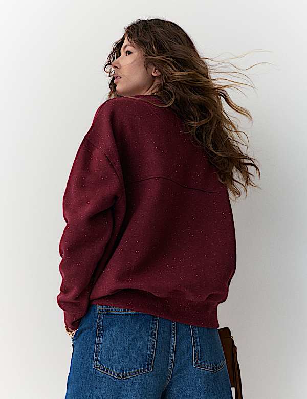 Cotton Rich Fleck Sweatshirt - HR