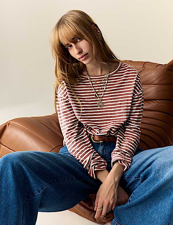 Pure Cotton Striped Top - PL