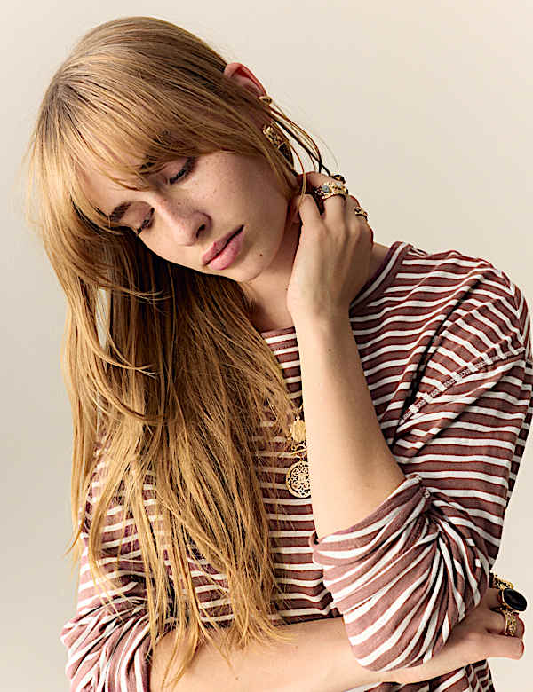 Top 100 % coton à rayures - CH