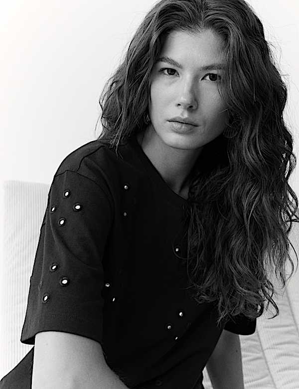 T-shirt 100 % coton à décoration miroir - LU