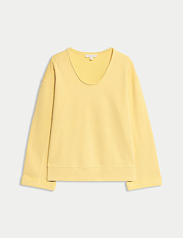 Pure Cotton Scoop Neck Sweatshirt - BN
