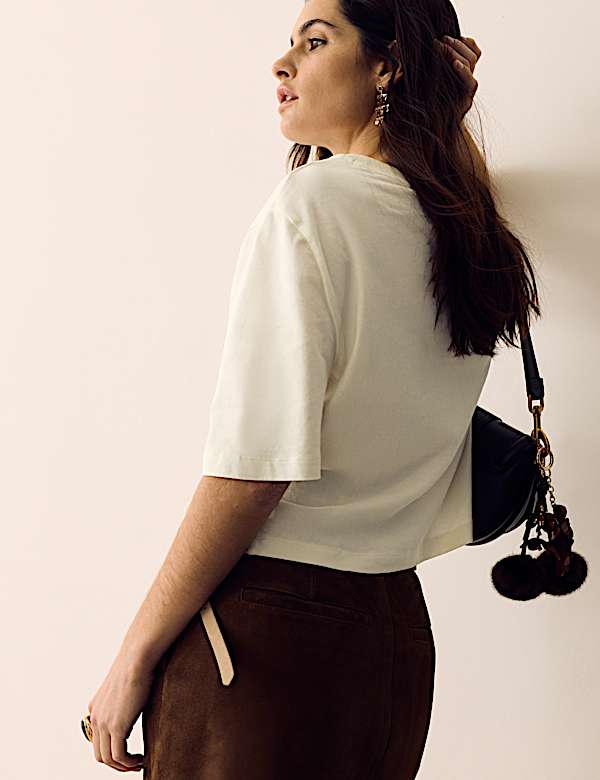 Pure Cotton Jersey Embroidered T-Shirt - NZ