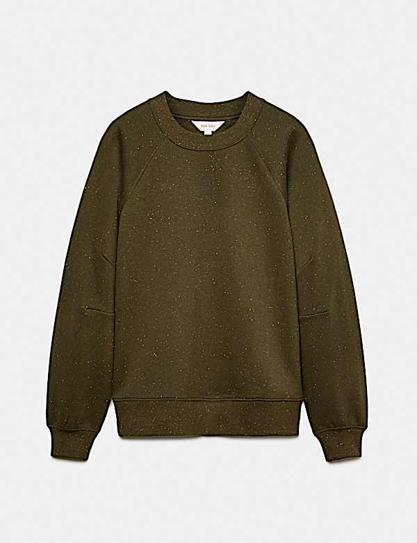 Cotton Rich Flecked Sweatshirt - US