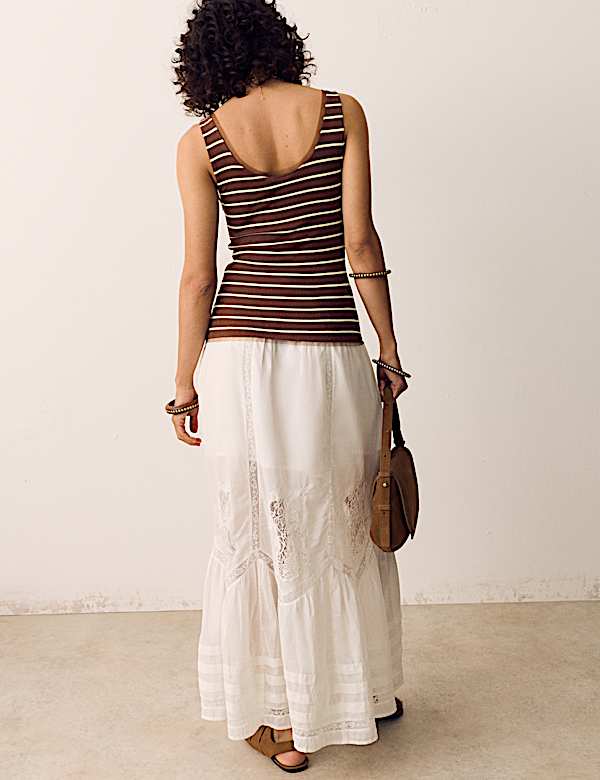 Striped Scoop Neck Vest - DK