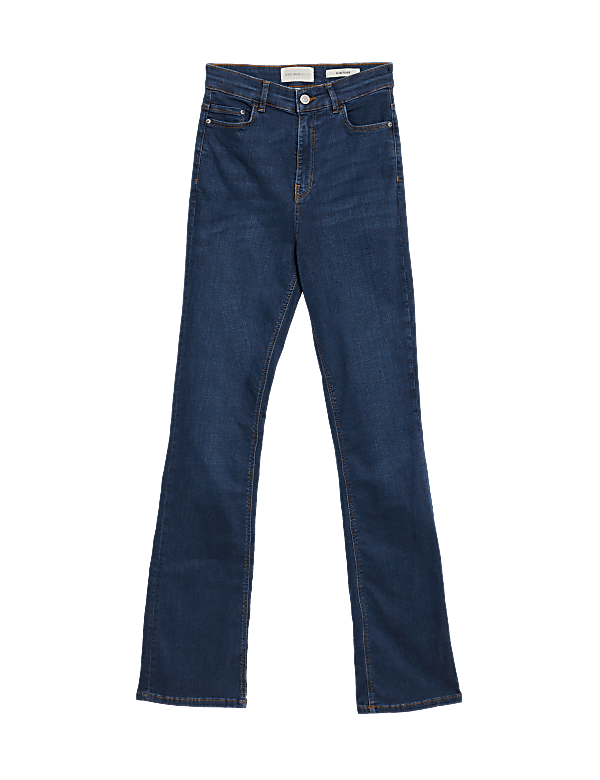 Lyocell Rich High Waisted Slim Flare Jeans