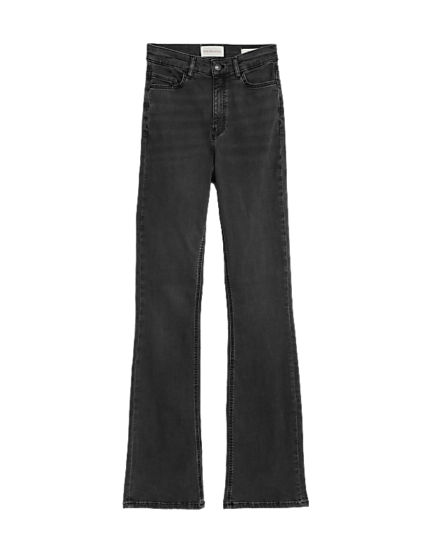 Lyocell Rich High Waisted Slim Flare Jeans