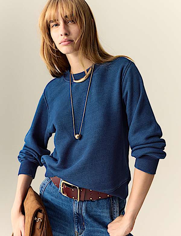 Cotton Rich Garment Dye Sweatshirt - UA