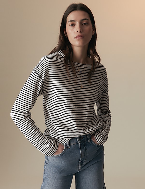 Pure Cotton Striped T-Shirt - IT