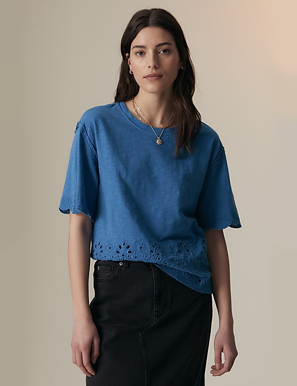 Pure Cotton Broderie T-Shirt