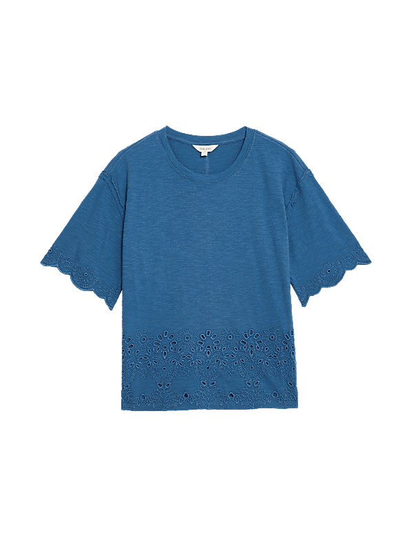 Pure Cotton Broderie T-Shirt