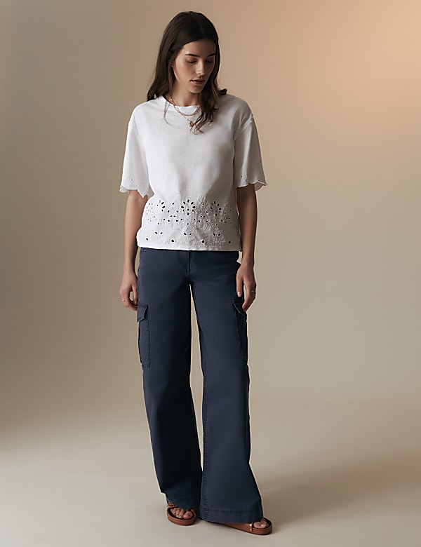 Pure Cotton Broderie T-Shirt